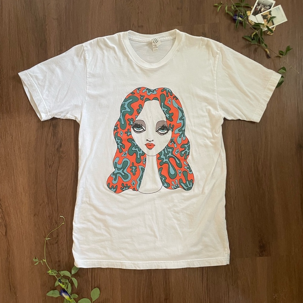 American Apparel Trippy Girl Graphic Tee